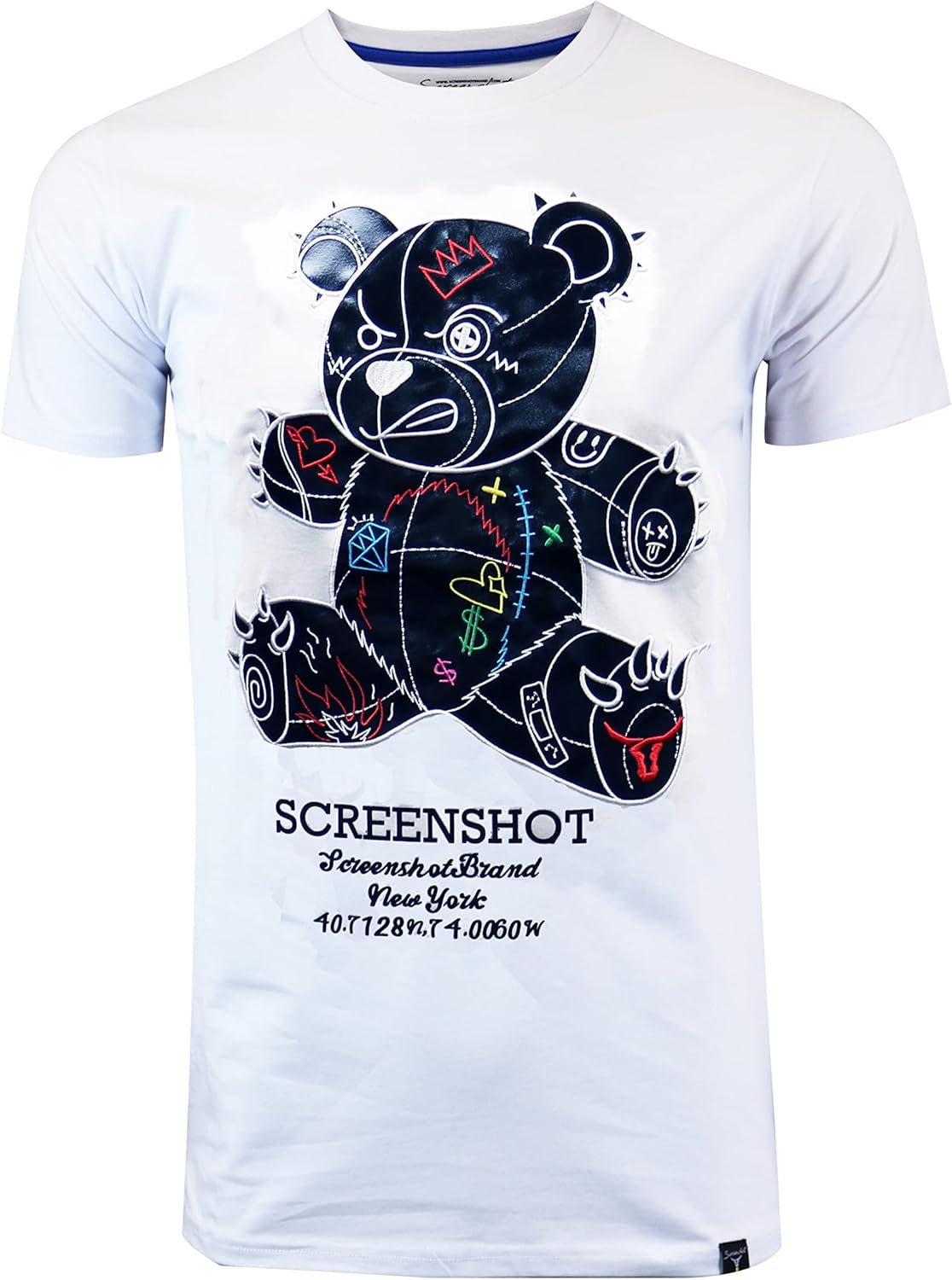 Men’s hipster hip-hop premium urban streetwear t-shirt with trendy animation design.