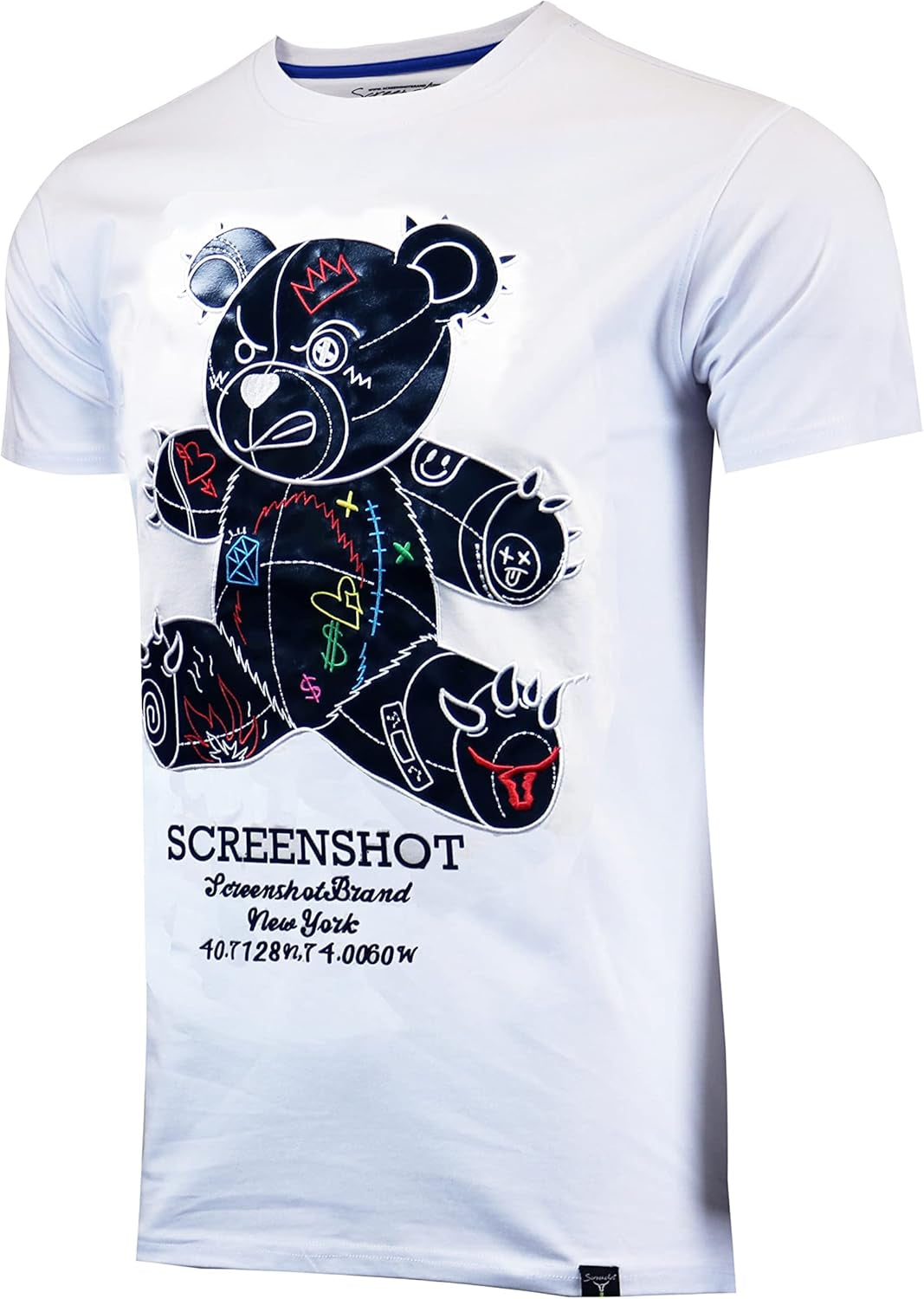 Men’s hipster hip-hop premium urban streetwear t-shirt with trendy animation design.