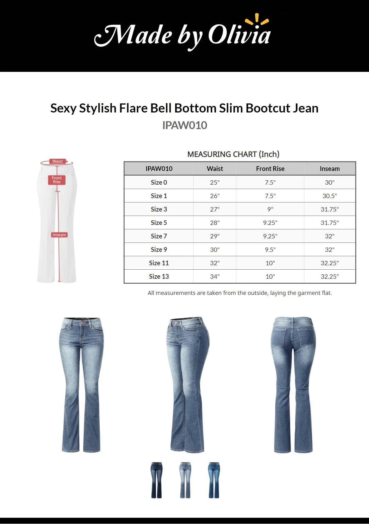 Women'S Sexy Stylish Flare Bell Bottom Slim Bootcut Jean
