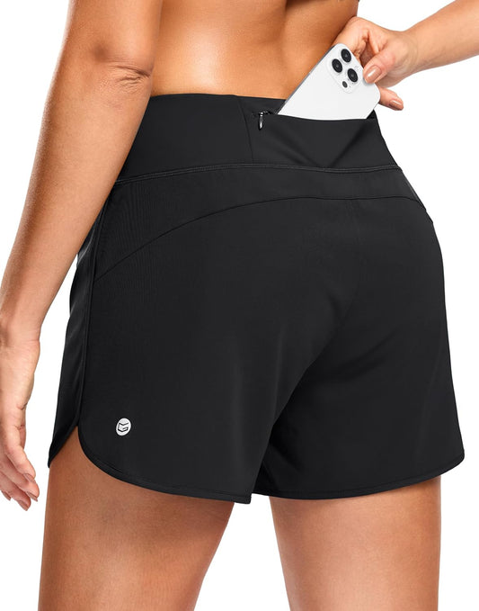 Women’s Workout Shorts with Mesh Liner & Phone Pockets
