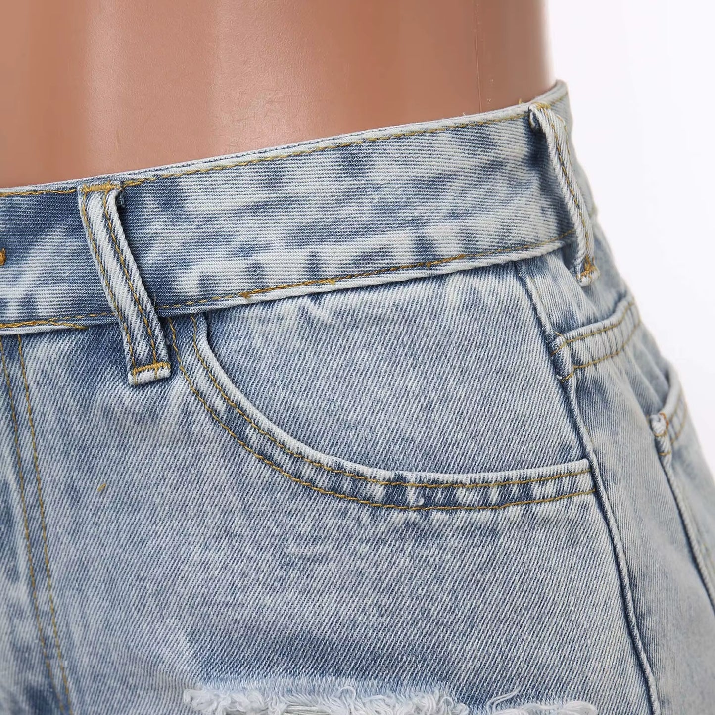 Women’s High-Waisted Ripped Denim Shorts – Casual Summer Style