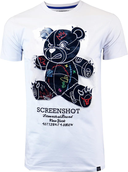 Men’s hipster hip-hop premium urban streetwear t-shirt with trendy animation design.