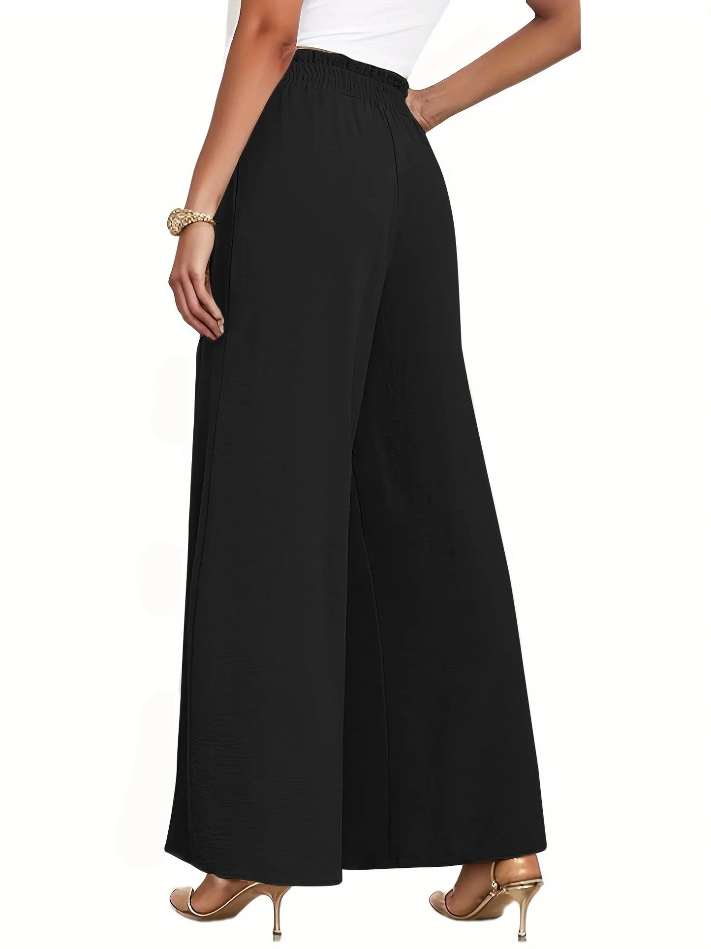 Women’s High-Waisted Wide Leg Lounge Pants with Pockets