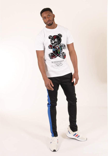 Men’s hipster hip-hop premium urban streetwear t-shirt with trendy animation design.