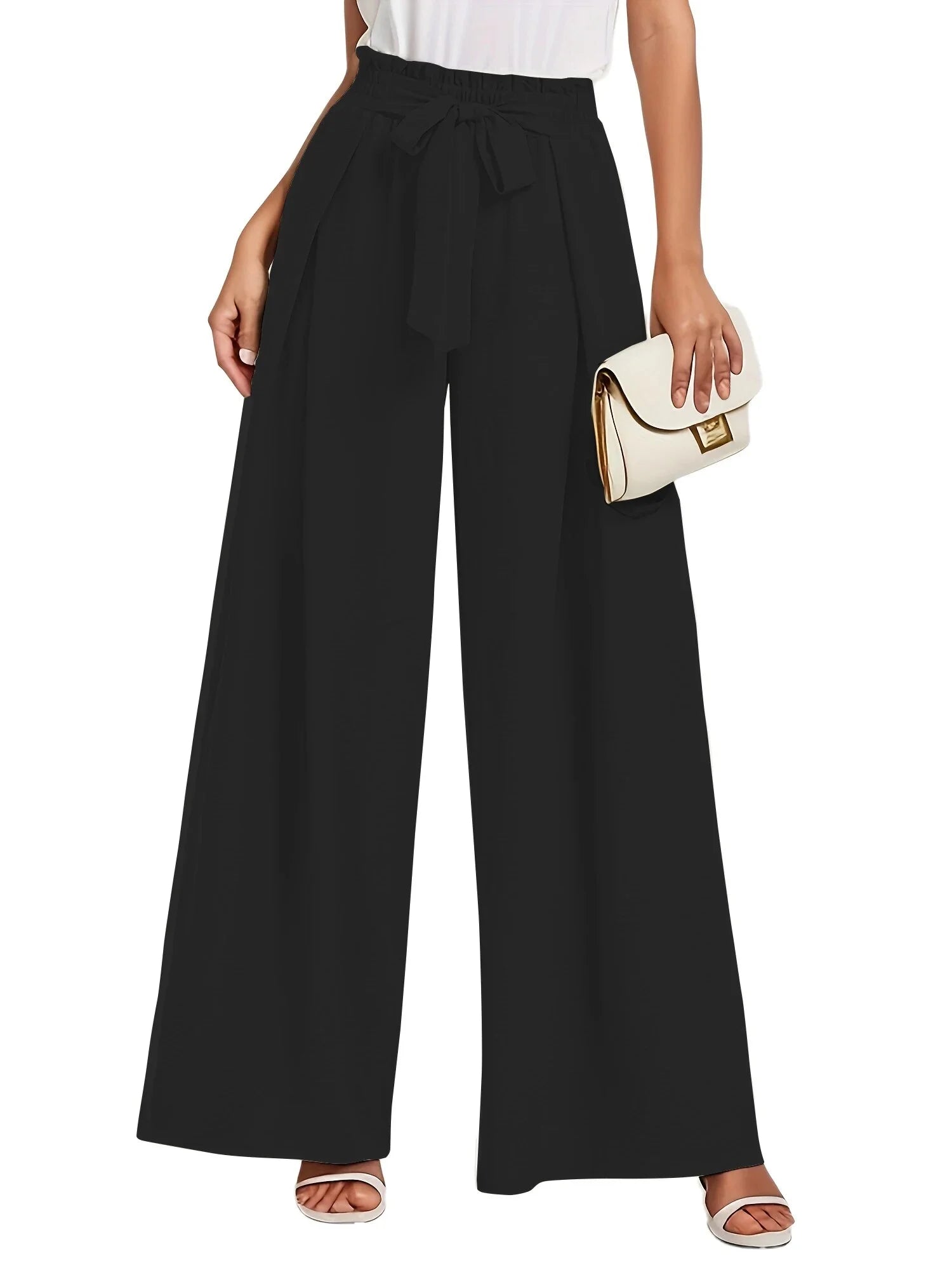 Women’s High-Waisted Wide Leg Lounge Pants with Pockets